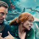 Chris Pratt and Bryce Dallas Howard are quite scared on the poster for Jurassic World: Fallen Kingdom.